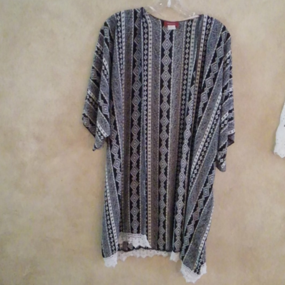 Over shirt, shaw type, cover up blouse